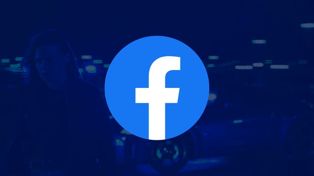 Facebook-Logo auf blauem Hintergrund